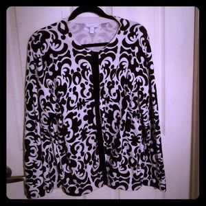 Black and white cardigan